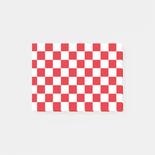Rot und Weiß Post-it Klebezettel (Vorderseite)