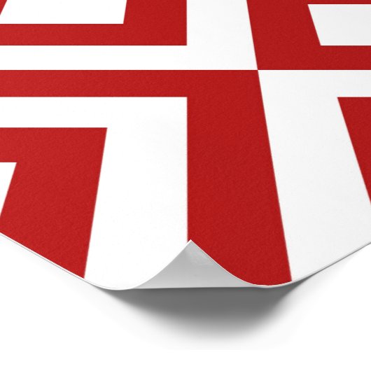 Rot und Weiß Poster (Ecke)