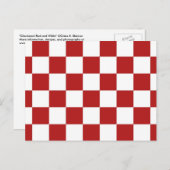 Rot und Weiß Postkarte (Vorne/Hinten)