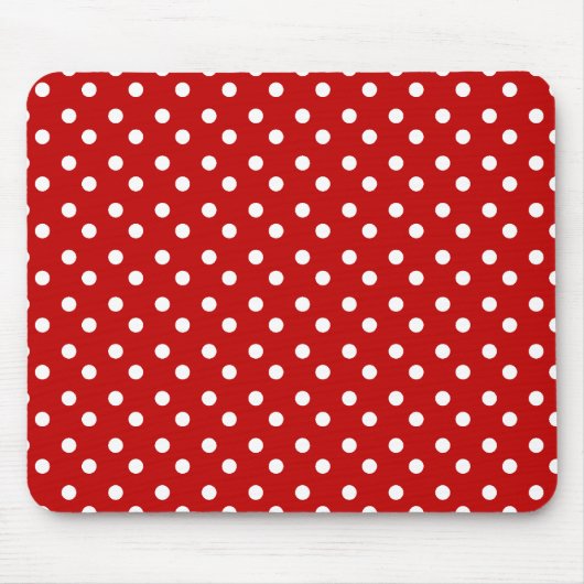 Rot und Weiß punktiert Mousepad (Vorne)