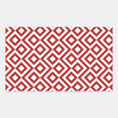 Rot und Weiß Rechteckiger Aufkleber (Vorderseite)