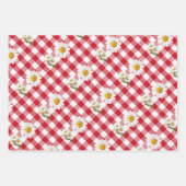 Rot und Weiß Rockabilly Gingham Gift Wrap HAMbyWG Geschenkpapier Set (Vorderseite 2)