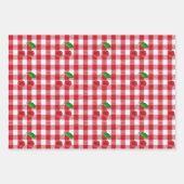 Rot und Weiß Rockabilly Gingham Gift Wrap HAMbyWG Geschenkpapier Set (Vorderseite)