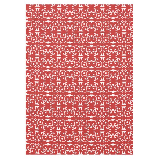 Rot und Weiß-Rollen-Design (Anpassen der Farbe) Tischdecke (Vorderseite)