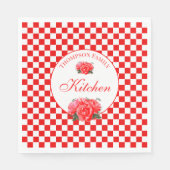 Rot und Weiß rückwärts geprüft Serviette (Vorderseite)