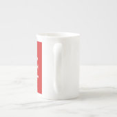 Rot und Weiß Ruhe bewahren und weiter tragen Porzellantasse (Rückseite)