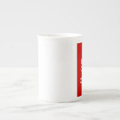 Rot und Weiß Ruhe bewahren und weiter tragen Porzellantasse (Vorderseite)