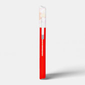 Rot und Weiß rustikal Case-Mate iPhone Hülle (Rückseite / Links)