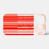 Rot und Weiß rustikal Case-Mate iPhone Hülle (Rückseite (Horizontal))