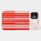 Rot und Weiß rustikal Case-Mate iPhone Hülle (Rückseite (Horizontal))