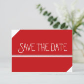 Rot und Weiß Save the Date (Stehend Vorderseite)