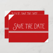 Rot und Weiß Save the Date (Vorne/Hinten)