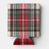Rot und weiß Schottische Tartan kariert. Dosenkühler (Vorderseite)