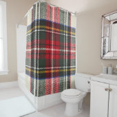 Rot und weiß Schottische Tartan kariert. Duschvorhang (Beispiel)