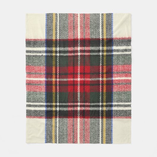 Rot und weiß Schottische Tartan kariert. Fleecedecke (Vorderseite)