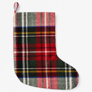 Rot und weiß Schottische Tartan kariert. Kleiner Weihnachtsstrumpf