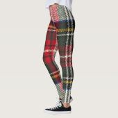 Rot und weiß Schottische Tartan kariert. Leggings (Links)