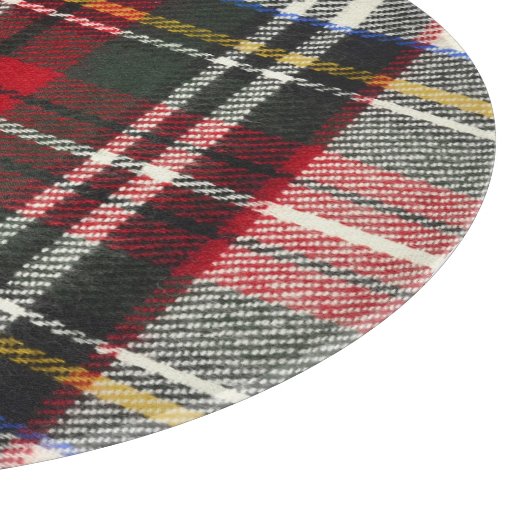 Rot und weiß Schottische Tartan kariert. Schneidebrett (Ecke)
