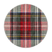 Rot und weiß Schottische Tartan kariert. Schneidebrett (Vorderseite)