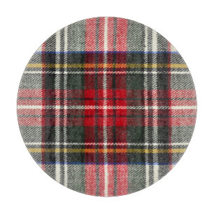 Rot und weiß Schottische Tartan kariert. Schneidebrett