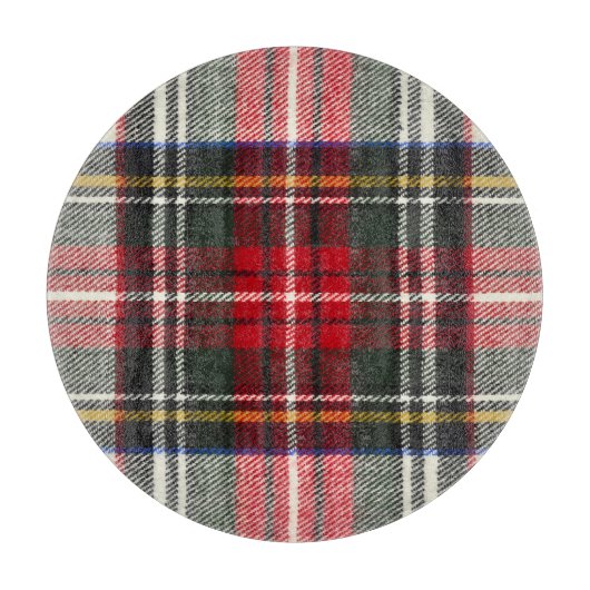 Rot und weiß Schottische Tartan kariert. Schneidebrett (Vorderseite)