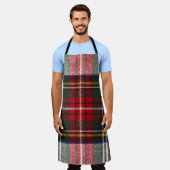 Rot und weiß Schottische Tartan kariert. Schürze (Getragen)