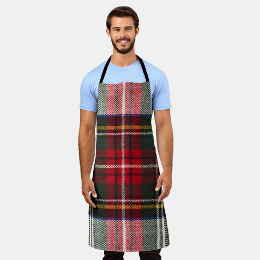 Rot und weiß Schottische Tartan kariert. Schürze (Getragen)