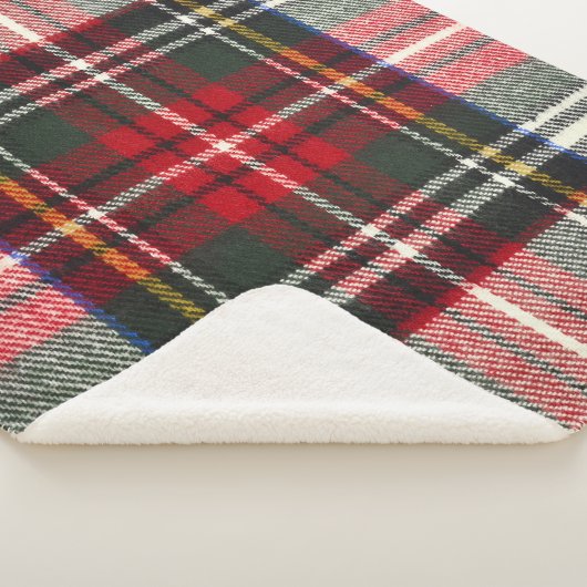 Rot und weiß Schottische Tartan kariert. Sherpadecke (3/4)