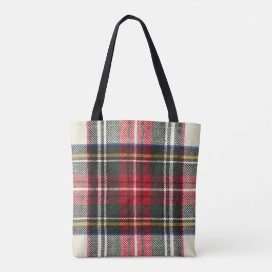 Rot und weiß Schottische Tartan kariert. Tasche (Rückseite)