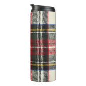 Rot und weiß Schottische Tartan kariert. Thermosbecher (Nach rechts gedreht)