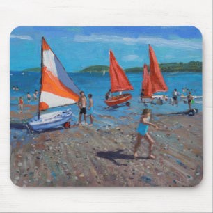 Rot und Weiß segelt Abersoch Mousepad