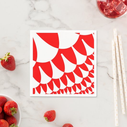 Rot und Weiß Serviette (Beispiel)