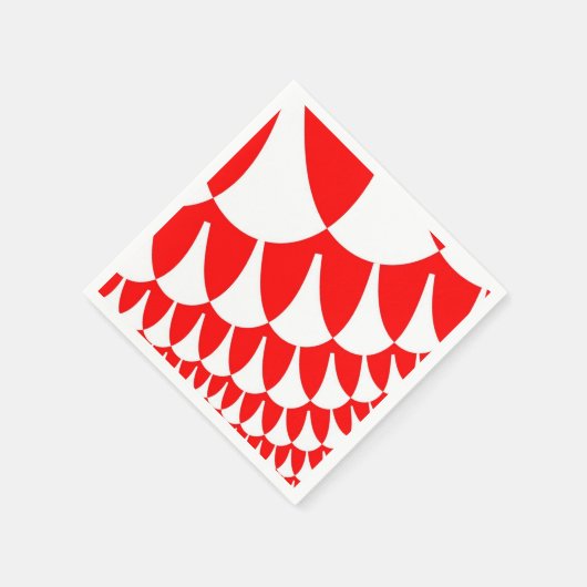 Rot und Weiß Serviette (Ecke)