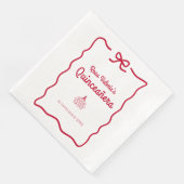 Rot und Weiß Serviette (Ecke)