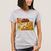 Rot und Weiß Setter Happy Thanksgiving T-Shirt (Vorderseite)