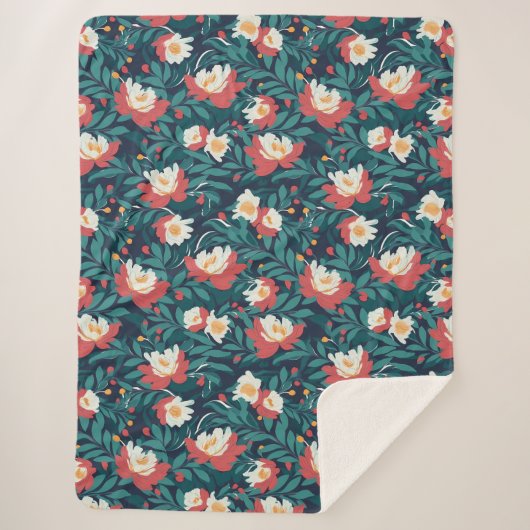 Rot und Weiß Sherpadecke (Vorderseite)