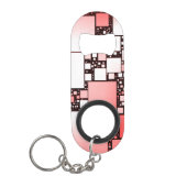 Rot und Weiß Square Tanzabend Flaschenöffner (Vorderseite)