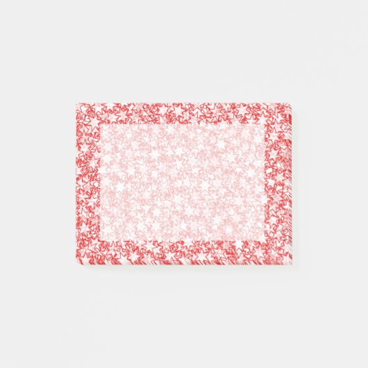 Rot-und Weiß-Stern-Team-Geist-Sport-Farben Post-it Klebezettel (Vorderseite)