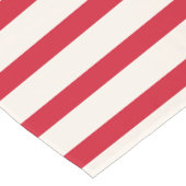 Rot und Weiß Streifen Moderner Weihnachtsstreifen Kurzer Tischläufer (Ecke)