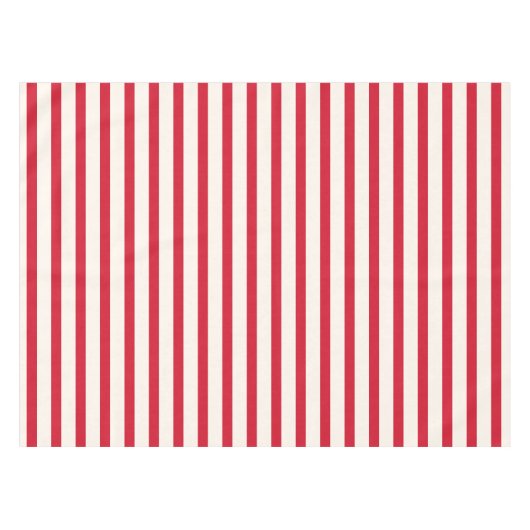 Rot und Weiß Streifen Moderner Weihnachtsstreifen Tischdecke (Vorderseite (Horizontal))