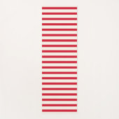 Rot und Weiß Streifen Moderner Weihnachtsstreifen Yogamatte (Vorderseite)