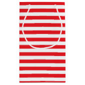 Rot und Weiß Stripes Geschenk-Tasche Kleine Geschenktüte (Rückseite)
