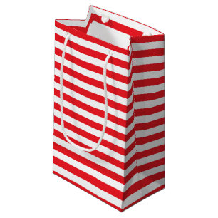 Rot und Weiß Stripes Geschenk-Tasche Kleine Geschenktüte