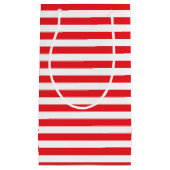 Rot und Weiß Stripes Geschenk-Tasche Kleine Geschenktüte (Vorderseite)
