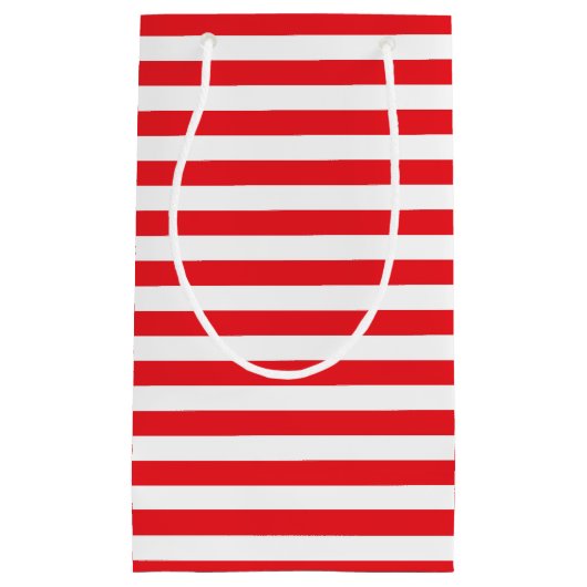 Rot und Weiß Stripes Geschenk-Tasche Kleine Geschenktüte (Vorderseite)