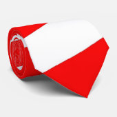 Rot und Weiß Stripes Krawatte (Gerollt)