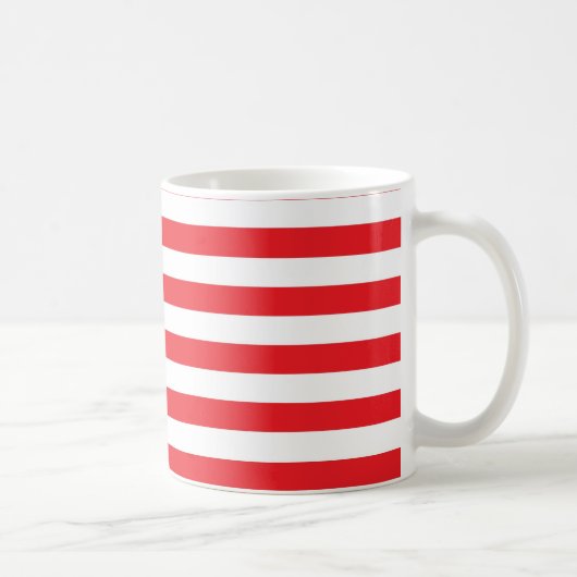 Rot und Weiß Stripes Tasse (Rechts)