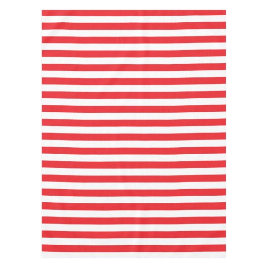 Rot und Weiß Stripes Tischdecke (Vorderseite)