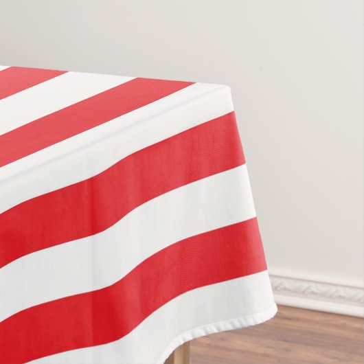 Rot und Weiß Stripes Tischdecke (Beispiel)