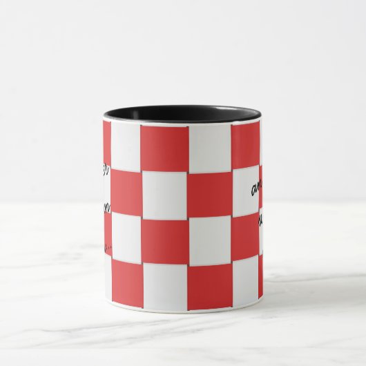 Rot und weiß tasse (Zentrum)